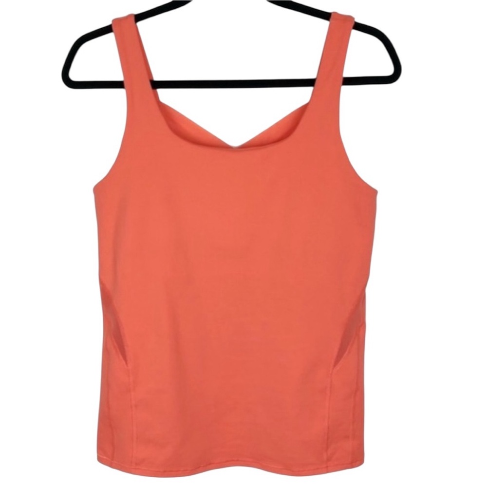 LULULEMON Rise & Fold coral criss cross mesh strap tank top size 6 - Picture 3 of 10